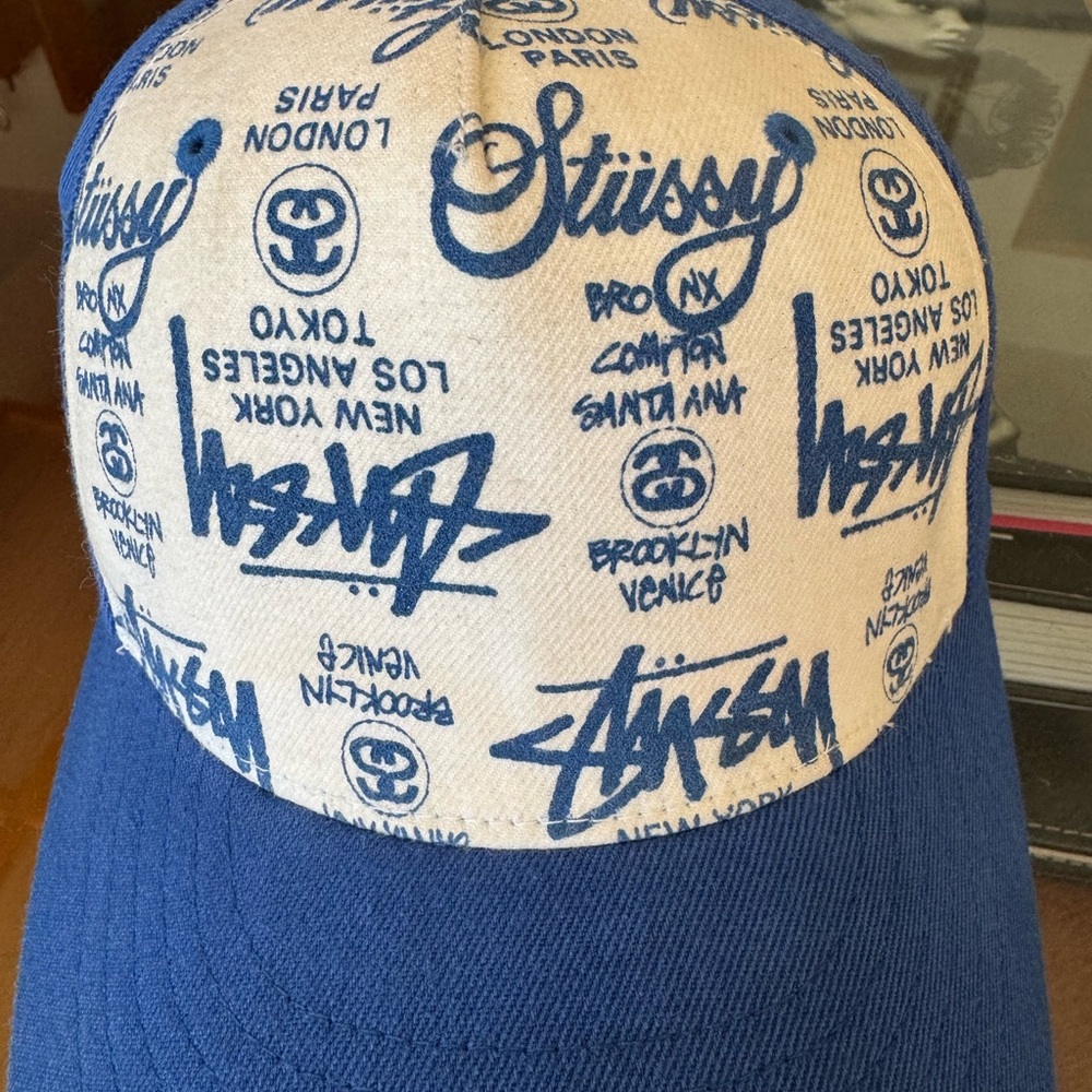 Original Vintage 1990’s Stussy World Tour Fitted Cap Hat Collectible Rare - Picture 5 of 9